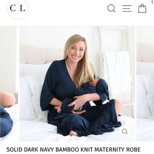 Caden lane navy blue maternity robe